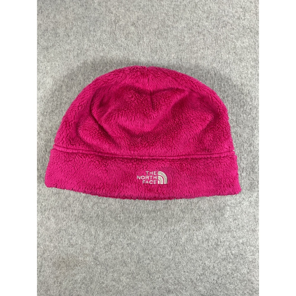 The North Face Pink Osito Denali High Pile Fleece Beanie Hat One Size Womens